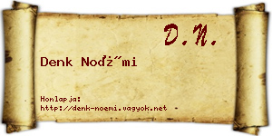 Denk Noémi névjegykártya